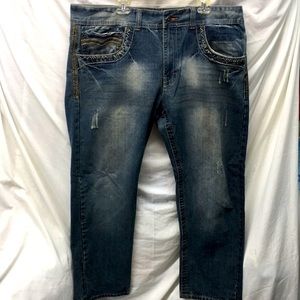 S2 denim distressed/faded Jeans men 46x32